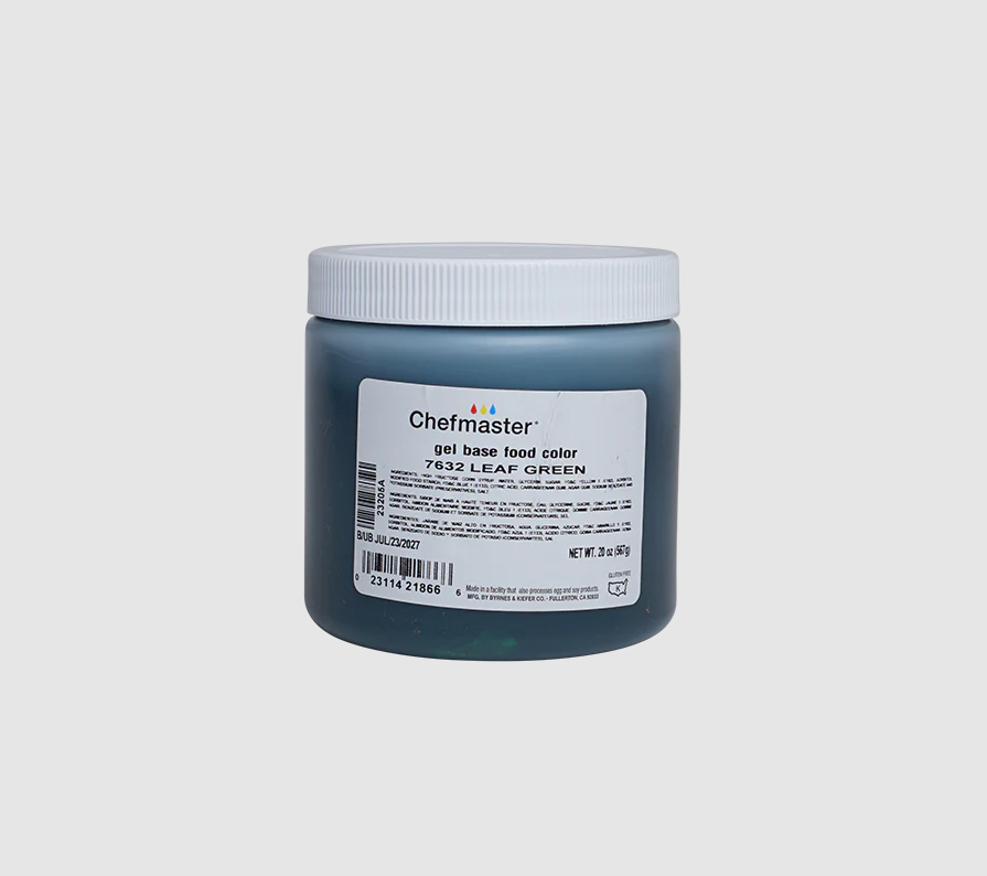 Chefmaster -Gel Base Food Color ** Leaf Green ** (20 oz)