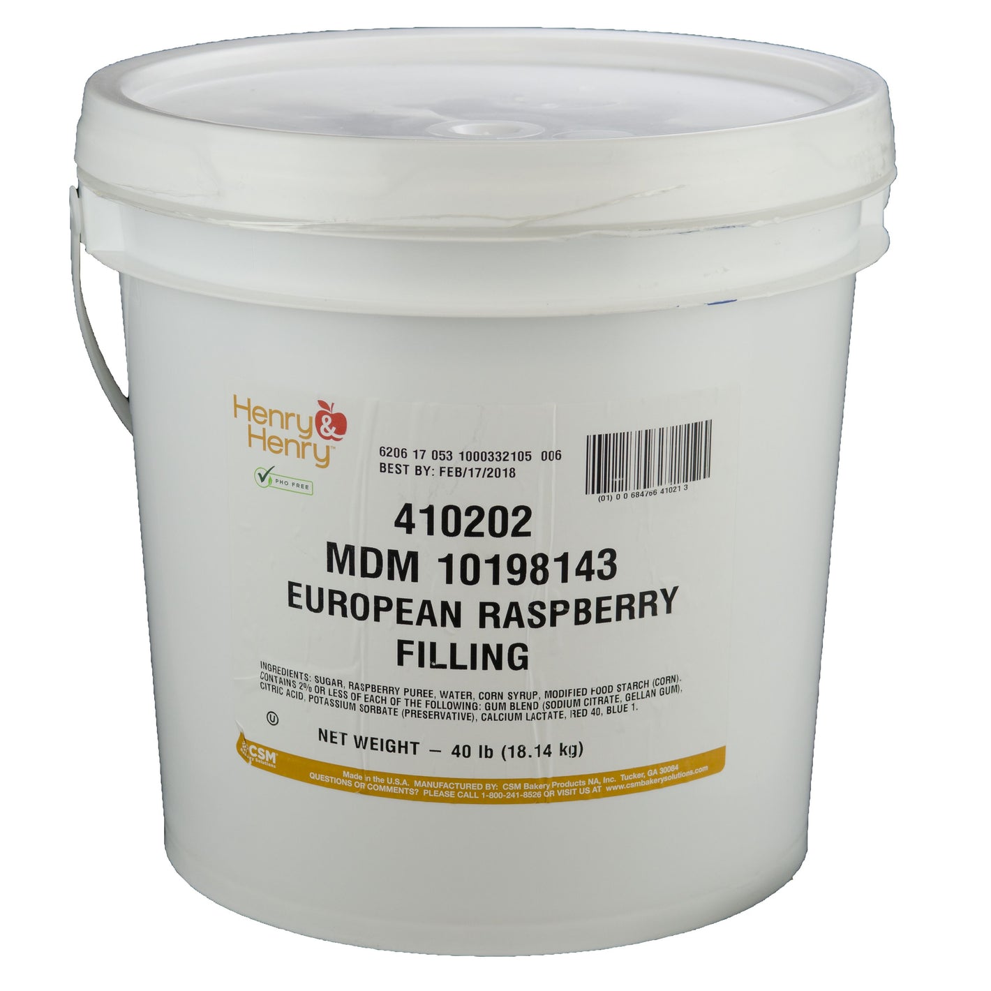 H&H European Raspberry Pastry Filling