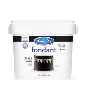Satin Ice Fondant - BLACK vanilla