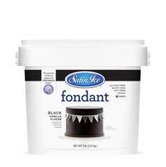 Satin Ice Fondant - BLACK vanilla