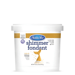 Satin Ice Fondant - GOLD  vanilla -Shimmer